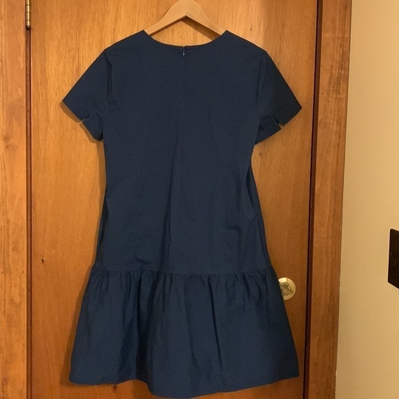 Universal Standard X J Crew Blue Dropwaist Dress - Picture 3 of 5